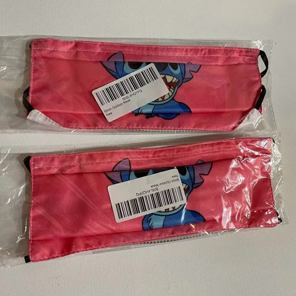 Disney Stitch set of 2 face masks NWT